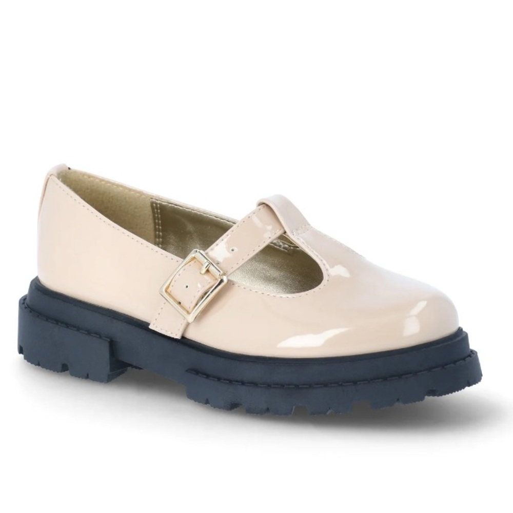 NWT Weekend Academy Girls Lugsole Maryjane Shoes Nude Size 1
